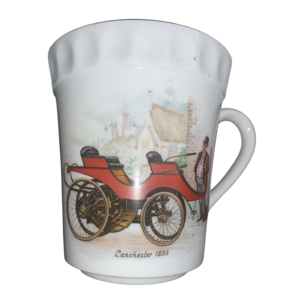 Staffordshire Vintage Car Design Ceramic Mugs - Picture 4 of 6